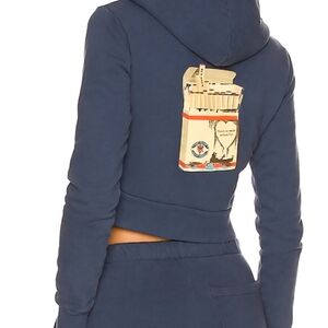 Boys Lie No Smoke Without Fire Zip-up Cropped Hoodie L